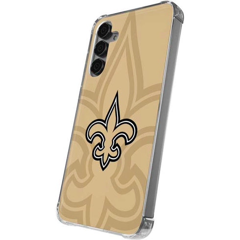 NFL New Orleans Saints Double Vision Galaxy S24 Plus Clear Case